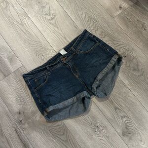 Jean shorts.